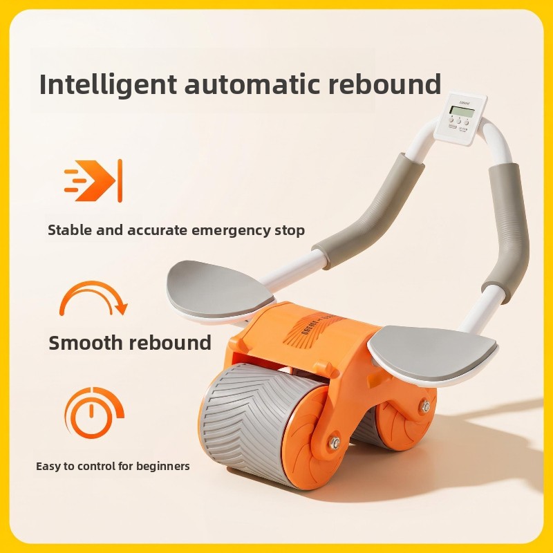 Ab Roller Wheel With Elbow Support - Elbow Support Automatic Rebound Abdominal Double