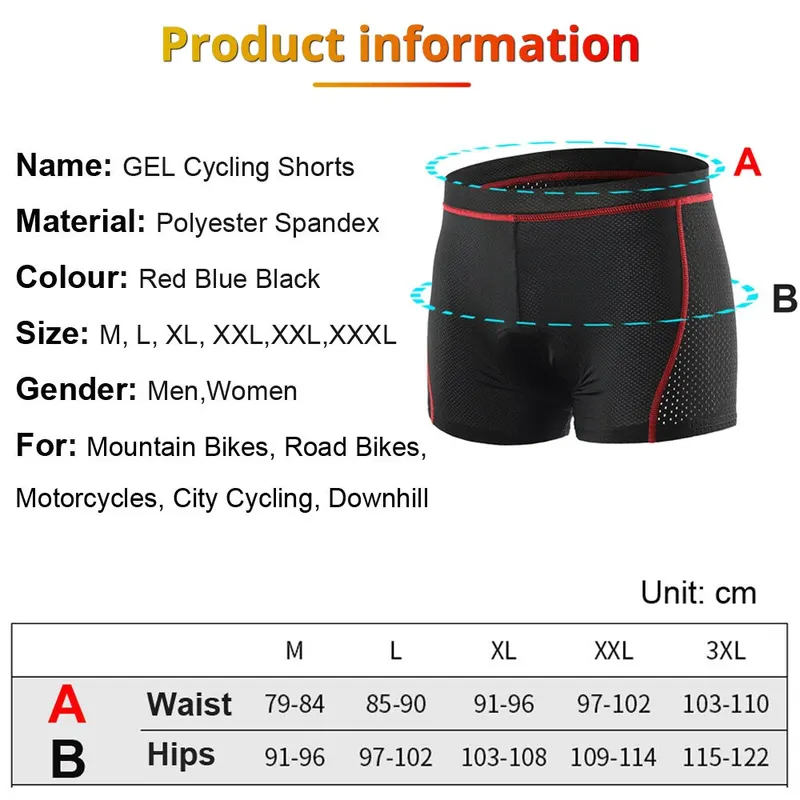 NEWBOLER Men's MTB Cycling Sho - Padded Cycling Shorts 5D Gel review and price