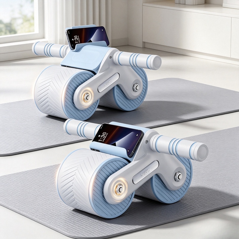 Auto-Rebound Double-Wheel Ab R - Ab Roller Wheel With Elbow Support review and price