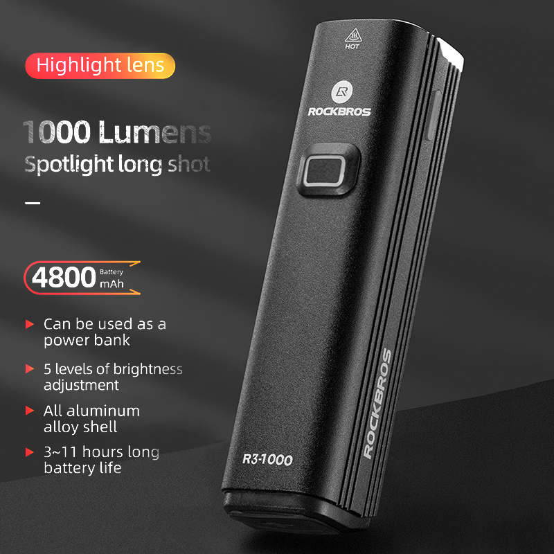 ROCKBROS Bike Light Front Cycl - Rechargeable Bicycle Headlight 1000 Lumen review and price