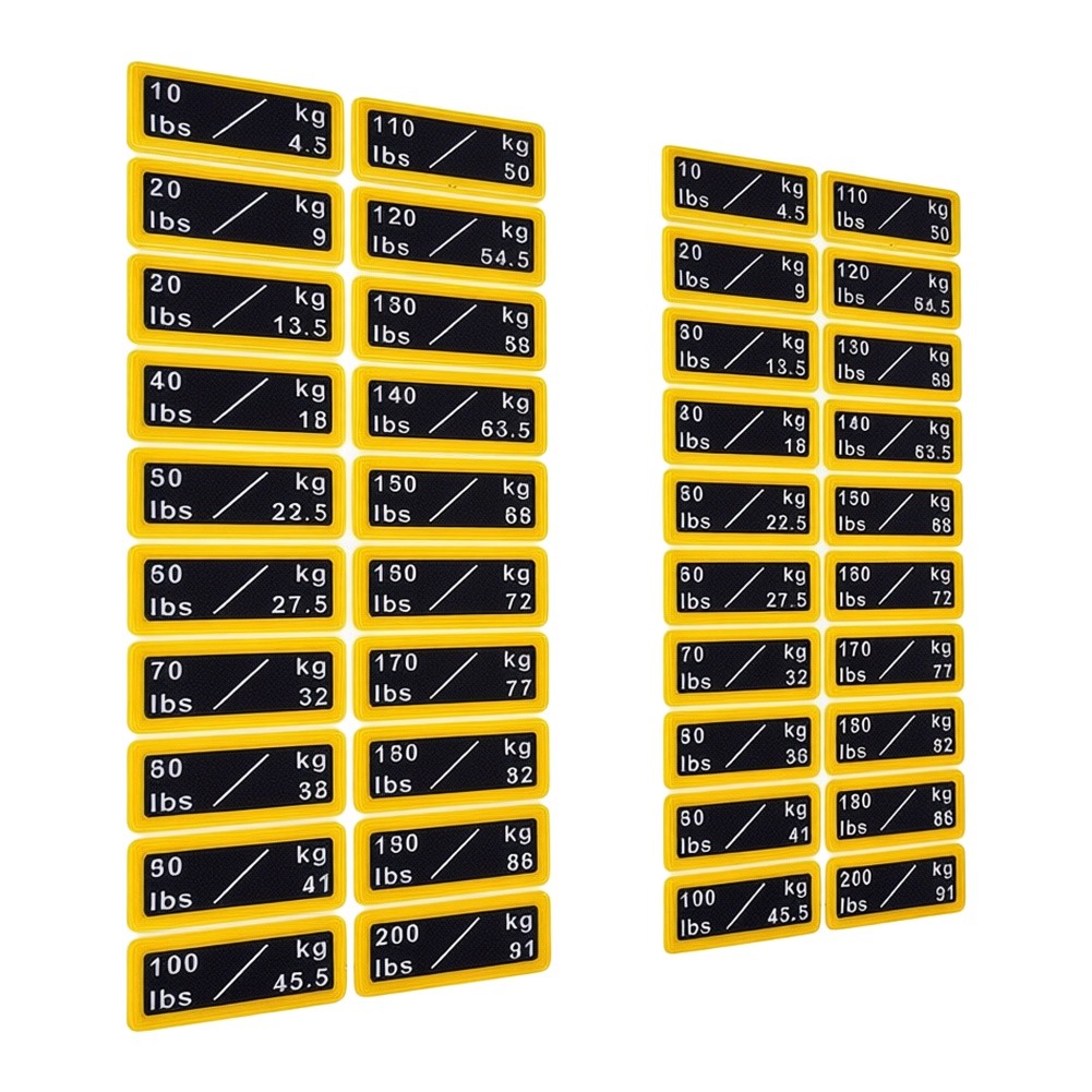 2pcs Yellow Weight Sticker Lab - Fitness Equipment review and price