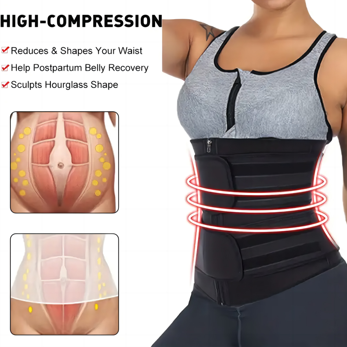 Women Waist Trainer Belt Doubl - Sweat Waist Trainer Belt Neoprene review and price