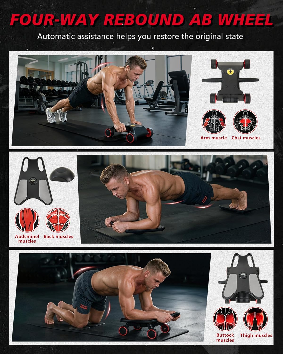 Ab Roller Wheel, Ab Roller, Up - Ab Roller Wheel With Elbow Support review and price