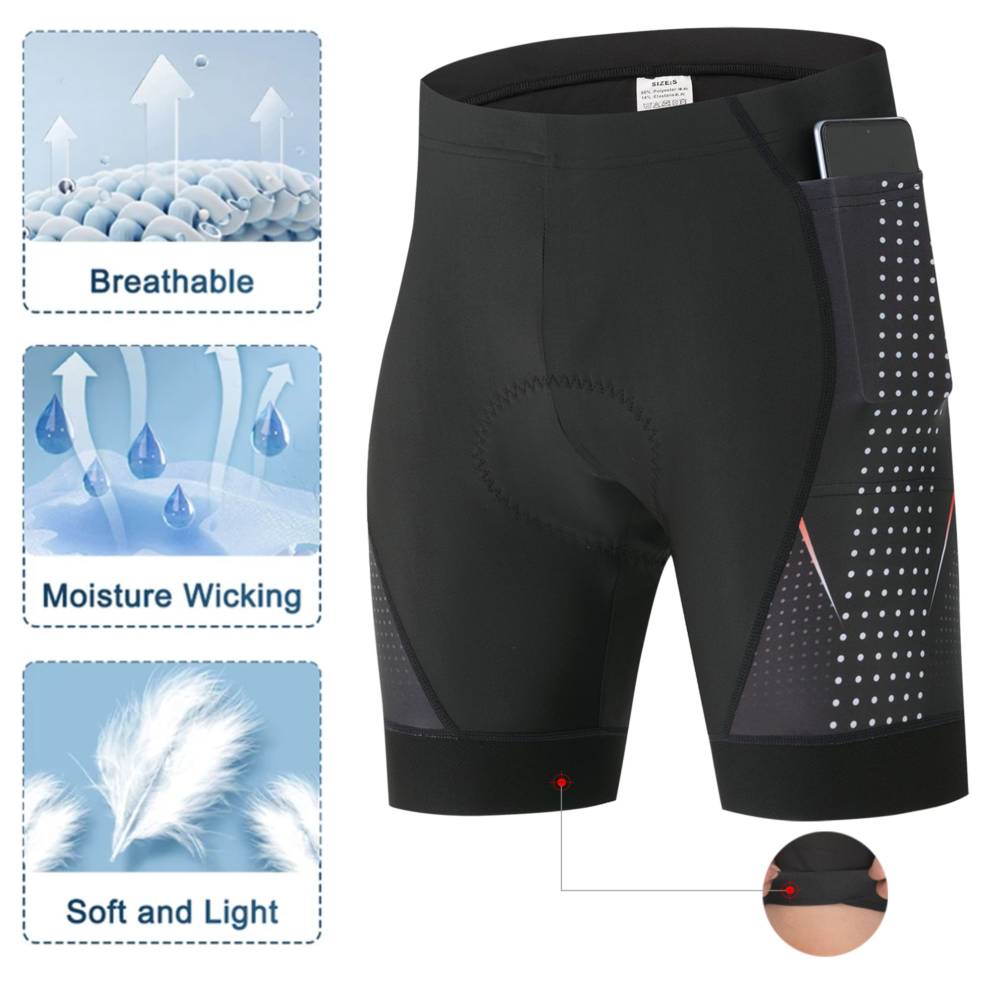 Premium Road Bike Shorts With  - Padded Cycling Shorts 5D Gel review and price