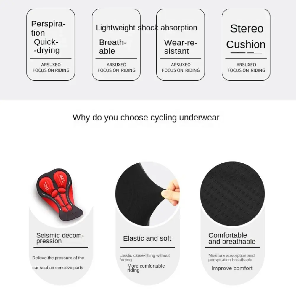 5D Gel Pad Shockproof Breathab - Padded Cycling Shorts 5D Gel review and price