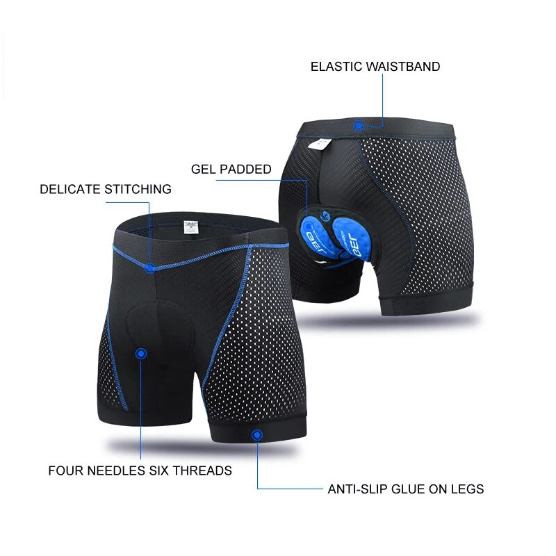 X-TIGER Men's Cycling Underwea - Padded Cycling Shorts 5D Gel review and price