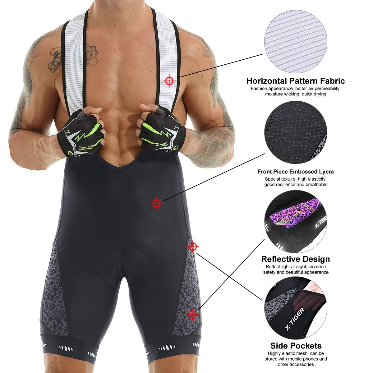 Cycling Bib Shorts 5D Gel Pad  - Padded Cycling Shorts 5D Gel review and price