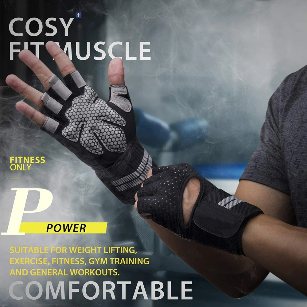 1Pair Half Finger Gym Fitness  - Wrist Wraps Weightlifting Support review and price