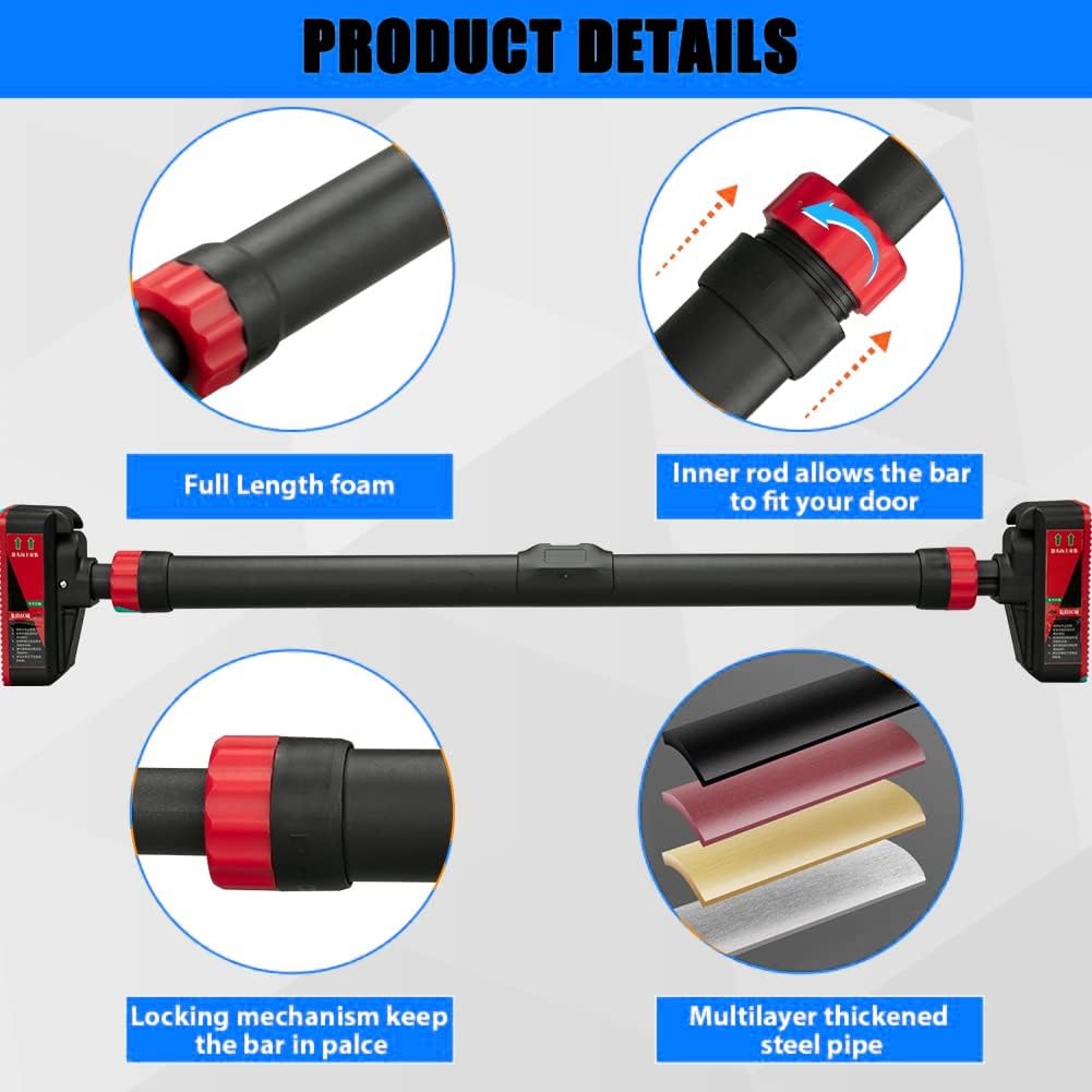 Adjustable Pull Up Bar for Doo - Door Pull Up Bar No Screw review and price