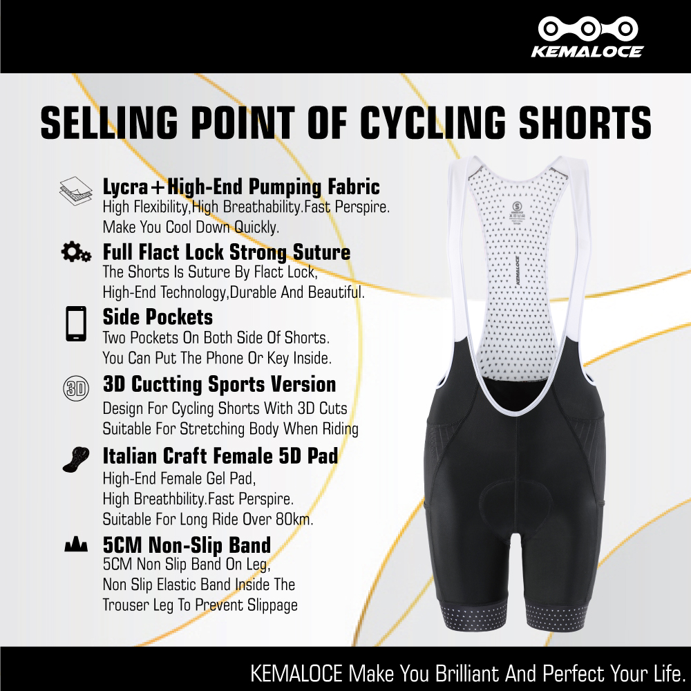 KEMALOCE Women's Cycling Bib S - Padded Cycling Shorts 5D Gel review and price